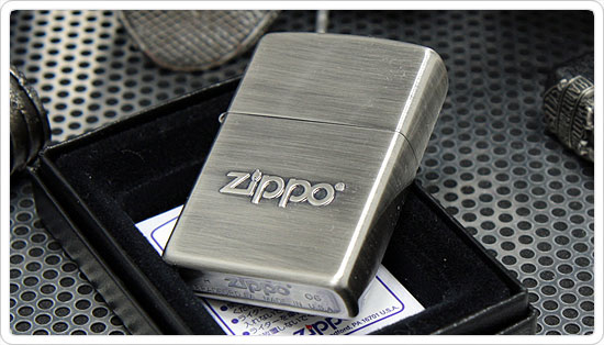 Zippo Logo satin silver