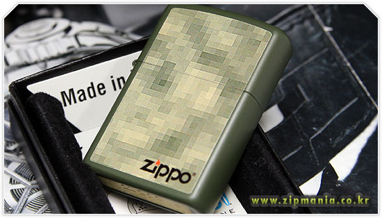 Digtal Zippo Green 28036