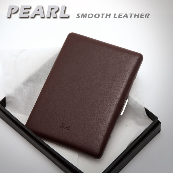 Pearl 담배케이스 Smooth Leather 스무스-브라운 70x100(일반9개/롱12개)